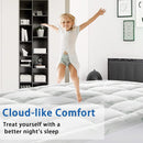 Bamboo Pillowtop Mattress Topper Luxury Bedding Mat Pad Protector Cover Single 90 x 190 cm