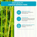 1500GSM Bamboo Mattress Topper Extra Thick 10CM Bed Topper King Single: 107 x 203 + 40 cm