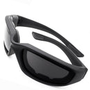 3pcs Chopper Foam Padded Motorcycle Riding Glasses Sunglasses Windproof Goggles