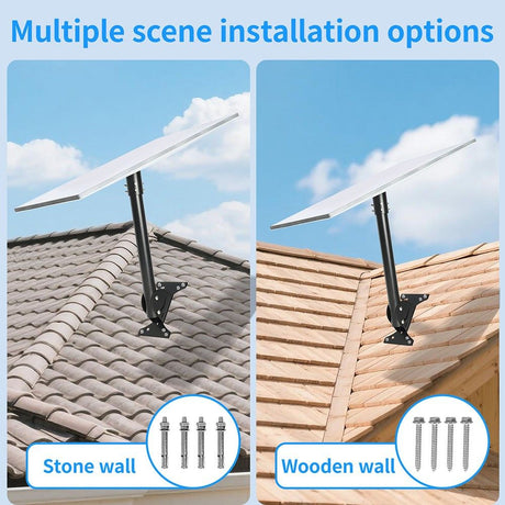 For Starlink Gen 3 Mount Mounting Kit Heavy Duty Roof &Wall 180° Adjustable Pole