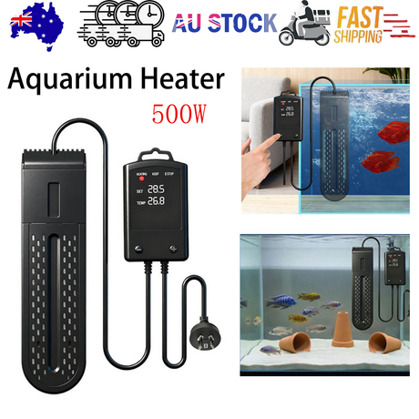 500W Submersible Aquarium Thermostat LCD Digital Display Aqua Fish Tank Water Heater