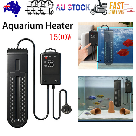 1500W Submersible Aquarium Thermostat LCD Digital Display Aqua Fish Tank Water Heater