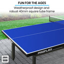 Proflex Premium Outdoor Table Tennis Table, with 4 Player Ping Pong Paddle and Pingpong Ball Pack