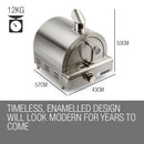 EuroGrille Portable Pizza Oven BBQ Camping LPG Gas Benchtop Stainless Steel