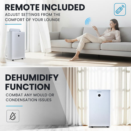 CARSON 3.5kW Portable Air Conditioner, with Dehumidifier Mode & Fan Cooler