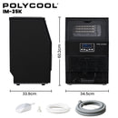 POLYCOOL Commercial Ice Maker Machine, up to 35kg/24hr, Timer & Self Cleaning Programs