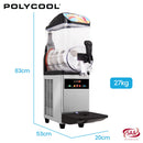 POLYCOOL 12L Single Tank Commercial Slush Machine, Digital Control Panel, SAA Approved, Juice and Frozen Slushy Maker