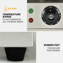 THERMOMATE Commercial Electric Griddle TH-G06, 4400W 73x40cm Half Ribbed Dual Surface