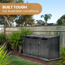 PLANTCRAFT Triple Steel Wheelie Garbage Bin Storage Shed, Enclosure with 3 Opening Doors