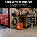 UNIMAC 2kW Industrial Electric Fan Heater, 2 Heat Settings, Fast Heating, Compact Portable Box Design for Workshop and Garage Use
