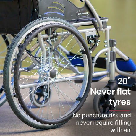 EQUIPMED Folding Aluminium Wheelchair, 20