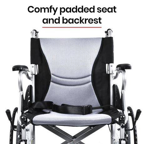 EQUIPMED Folding Aluminium Wheelchair, 20