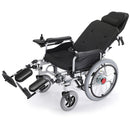 EQUIPMED Power Electric Wheelchair, Wide Bariatric Chair, Comfortable for S-XL, Long Range, Recline Adjustment, Lithium Battery, 22'' Wheels, Headrest, Folding