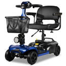 EQUIPMED FreeLite+ Mid-Sized Electric Foldable Mobility Scooter, Lithium Battery, Long Range and Easy Charging, Blue