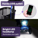 EQUIPMED FreeLite+ Mid-Sized Electric Foldable Mobility Scooter, Lithium Battery, Long Range and Easy Charging, Blue