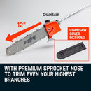 MTM 62CC Long Reach Pole Chainsaw Hedge Trimmer Pruner Chain Saw Cutter Multi Tool