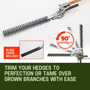 BAUMR-AG 65cc 7in1 Long Reach Garden Multi-tool, Pole Saw, Hedge & Line Trimmer, Brush Cutter, 12" Tree Trimming Pruning Chainsaw Bar, 2 Extension Shafts