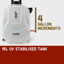 PROTEGE 15L Garden Weed Sprayer Multifunction Backpack Fertilizing Watering Farm