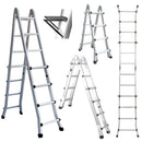 Bullet 4m Folding Aluminium Multipurpose Ladder, w/ Workshelf Platform, Spring Assisted Rapid Safety Lock Adjusters