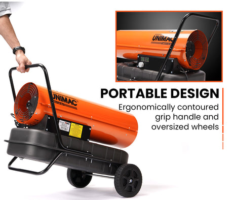 UNIMAC 30KW Portable Industrial Diesel Direct Forced Air Space Heater