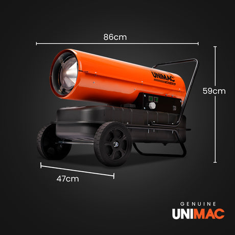 UNIMAC 30KW Portable Industrial Diesel Direct Forced Air Space Heater
