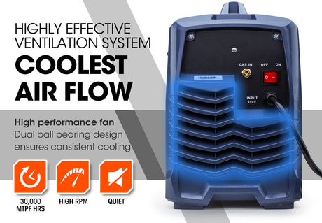 ROSSI 300 Amp MIG Stick Welder, Portable DC Gas Gasless Inverter Welding Machine, 15A Plug