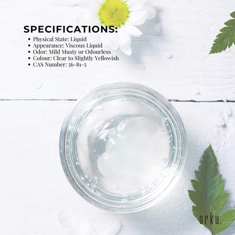 Orku 5L Glycerine 99.9% Pure USP Food + Cosmetic Grade – Vegetable Glycerol