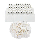 100x Cattle Ear Tags 5x4cm Set - Small White Blank Sheep Pig Livestock Label