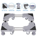 Adjustable Appliance Base Stand - Lock Wheel Trolley For Washing Machine Fridge