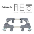 Adjustable Appliance Base Stand - Lock Wheel Trolley For Washing Machine Fridge