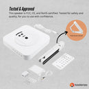 Tooleroo Wall Mountable CD Player Speaker - Bluetooth HiFi FM Radio White