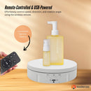 Tooleroo Electric 360 Rotating Product Display Stand White for Merchandise Video