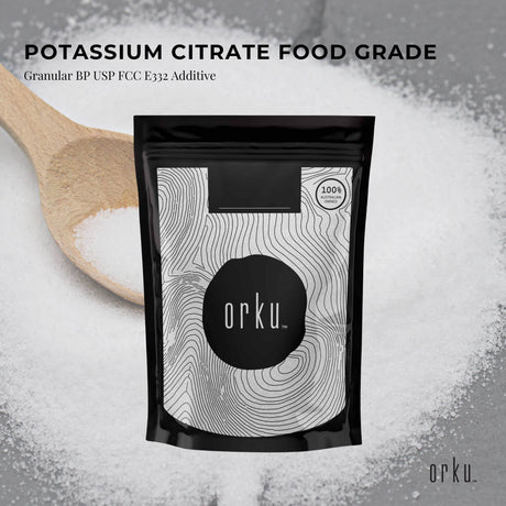 Orku 10Kg Potassium Citrate Food Grade - Granular BP USP FCC E332 Additive