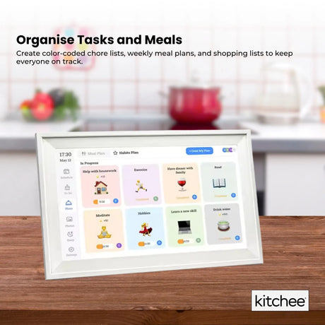 Kitchee Digital Calendar Smart Family Planner - 39.5cm Touchscreen Display White