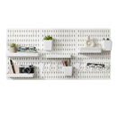 Kitchee Pegboard Wall Organiser Storage Kit 18 Hook and Basket Accessories White