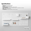 Kitchee Pegboard Wall Organiser Storage Kit 18 Hook and Basket Accessories White