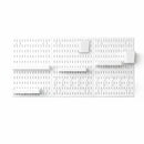 Kitchee Pegboard Wall Organiser Storage Kit 18 Hook and Basket Accessories White