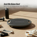 Social Hike Balance Board Wobble Non-Slip Round Exercise Trainer 41cm Black