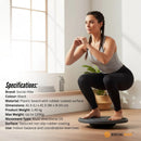 Social Hike Balance Board Wobble Non-Slip Round Exercise Trainer 41cm Black