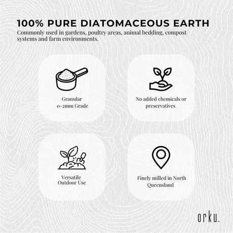 Orku 5Kg Diatomaceous Earth Garden 0-2mm Australian Fossil Shell Flour