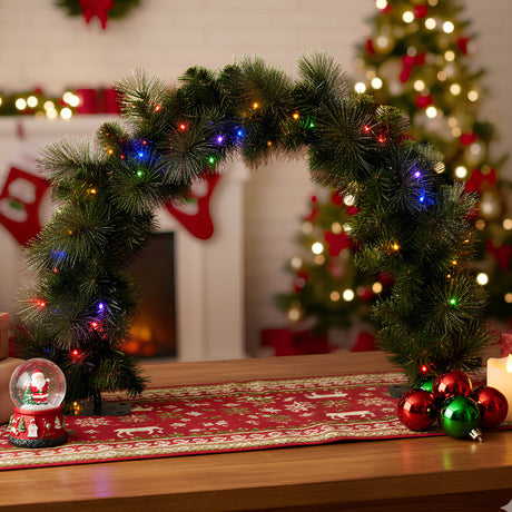Christabelle 60cm Battery-operated Tabletop Christmas Archway Glittery Gold