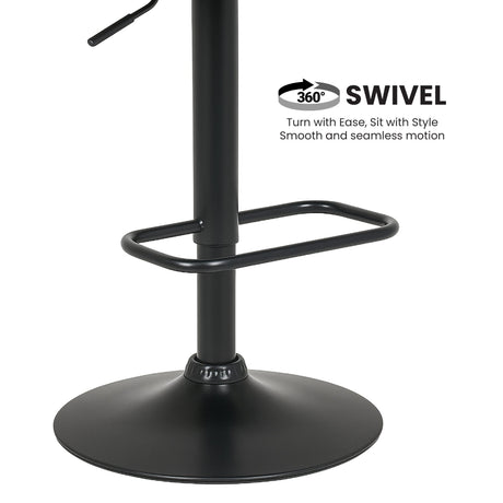 Sarantino Bentwood Walnut Barstool Leather Seat And Metal Base