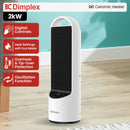 Dimplex 2kW Personal DC Digital Ceramic Heater in Black and White