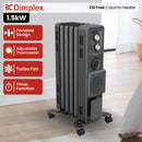 Dimplex Oil Free 1.5kW Column Heater w/ Turbo Fan and Timer in Black