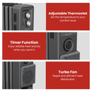 Dimplex Oil Free 1.5kW Column Heater w/ Turbo Fan and Timer in Black