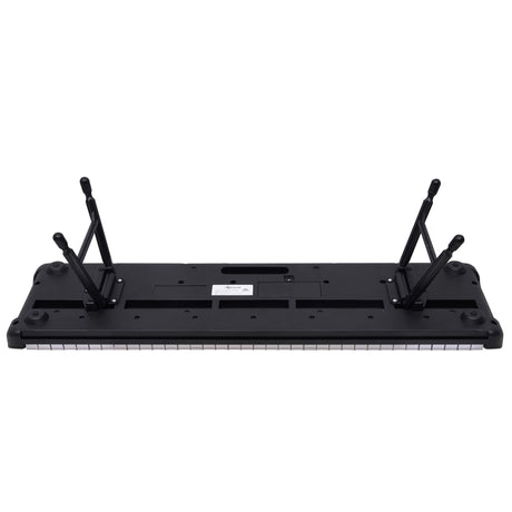 Karrera 61-Key Electronic Piano Keyboard with LED and Folding Stand in Black CHJ-SD1