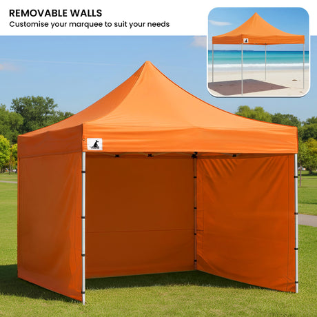 Wallaroo Gazebo Tent Marquee 3x3 PopUp Outdoor  - Orange
