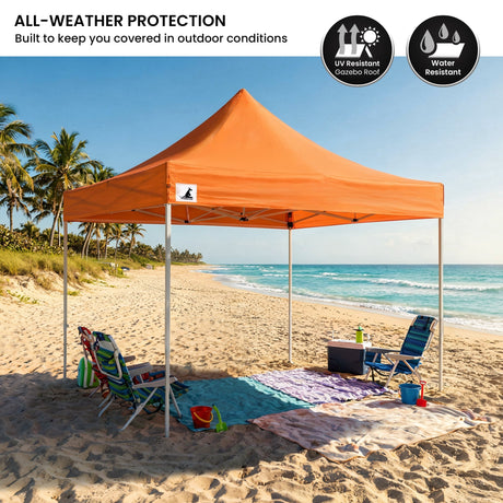 Wallaroo Gazebo Tent Marquee 3x3 PopUp Outdoor  - Orange