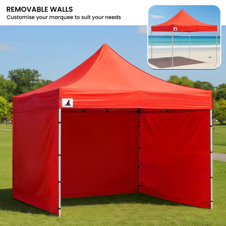 Wallaroo Gazebo Tent Marquee 3x3 PopUp Outdoor  Red