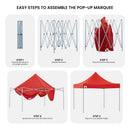 Wallaroo Gazebo Tent Marquee 3x3 PopUp Outdoor  Red